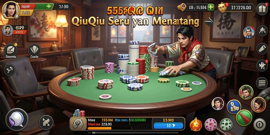 Screenshot gameplay QiuQiu yang menarik di 55RP.
