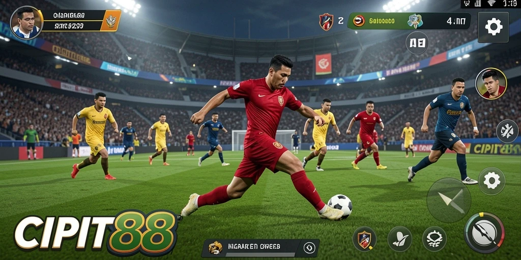 Screenshot gameplay <strong>CIPIT88</strong> menunjukkan aksi seru di lapangan.
