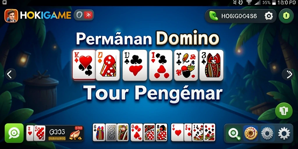 Tampilan unik gameplay Domino di HOKIGAME.