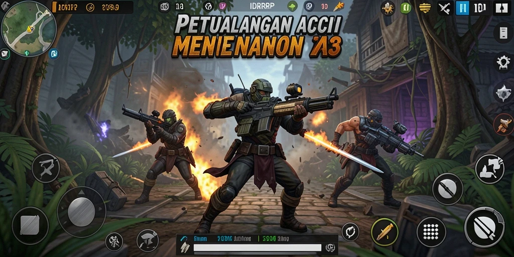Tampilan gameplay ARPG dengan aksi dan petualangan seru.