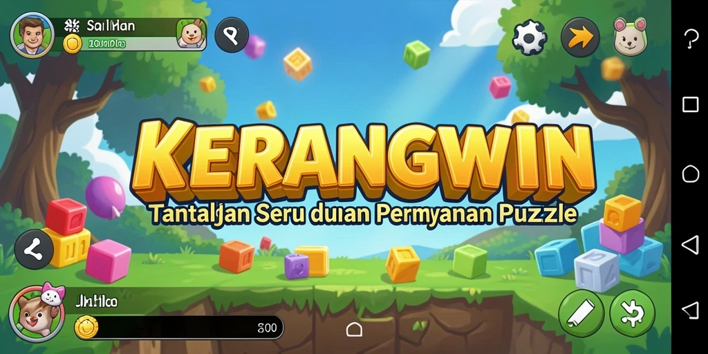 Tampilan gameplay KERANGWIN yang menarik saat menyelesaikan teka-teki.