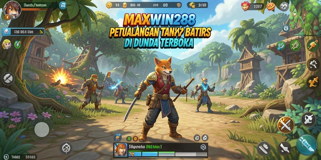 Tampilan screenshot permainan <strong>MAXWIN288</strong> menampilkan eksplorasi dunia terbuka yang menakjubkan.