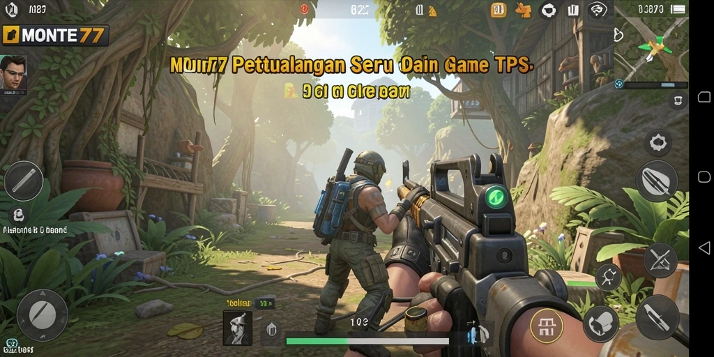 Screenshot gameplay yang menampilkan aksi seru di MONTE77.