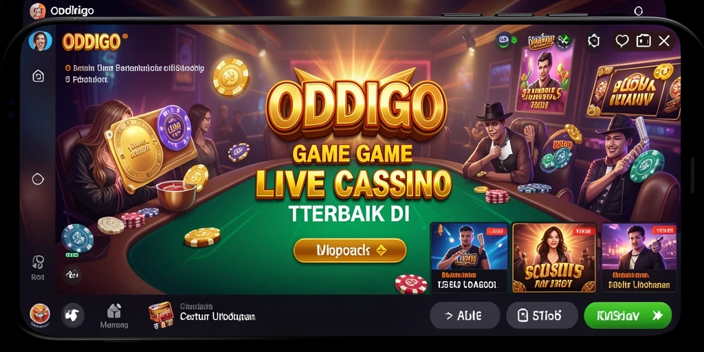 Tampilan gameplay ODDIGO yang mendebarkan dalam suasana Live Casino.