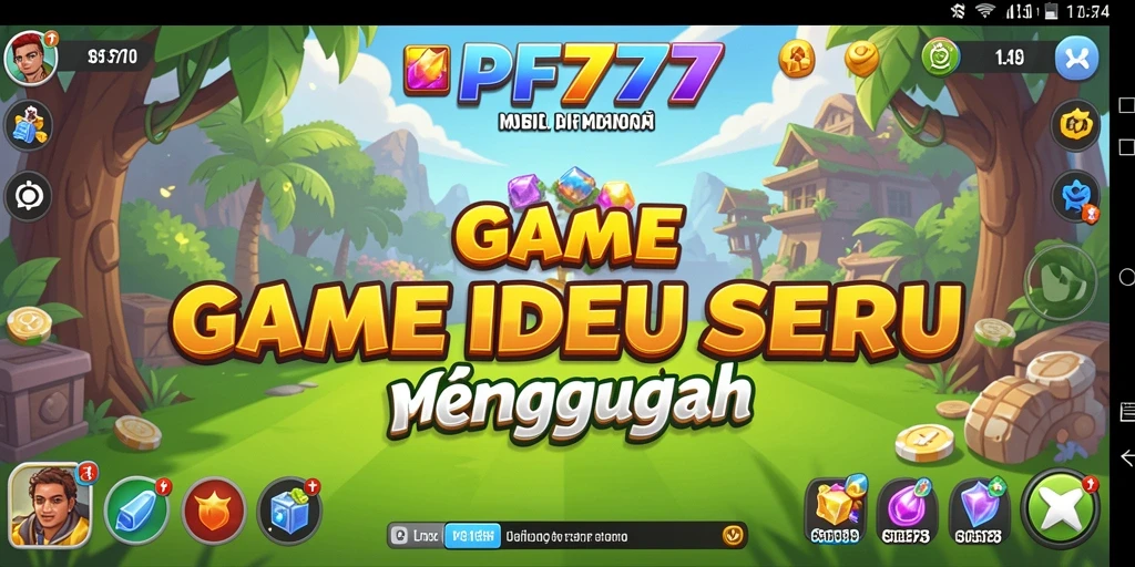 Screenshot gameplay PF777 menunjukkan aksi mengumpulkan sumber daya yang seru.