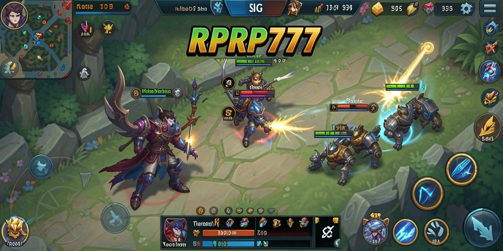 Gameplay menarik dan mendebarkan dalam RPRP777 dengan elemen strategi.