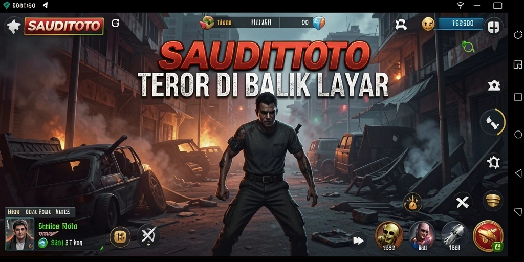 Menampilkan gameplay <strong>SAUDITOTO</strong> yang mencekam dan atmosfer gelap.