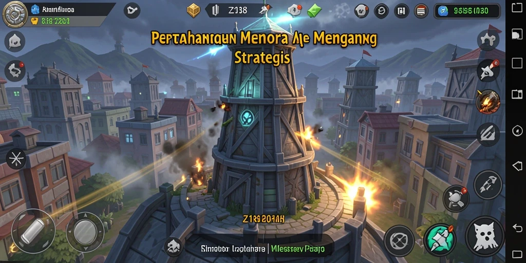 Gameplay seru Z18 dengan strategi menara yang menarik.